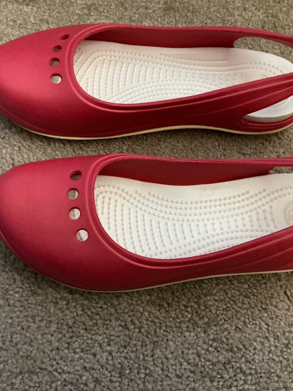Crocs Tone Skylar Women's Size 11 Pink Slip On Slingback Lightweight Flats